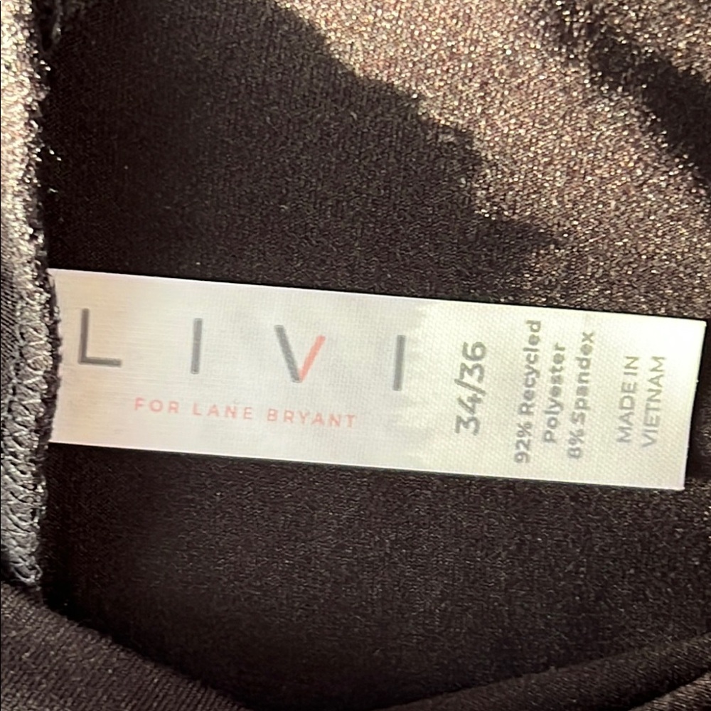 Lane Bryant Black Short Sleeve Activewear Top. LIVI - Picture 7 of 7